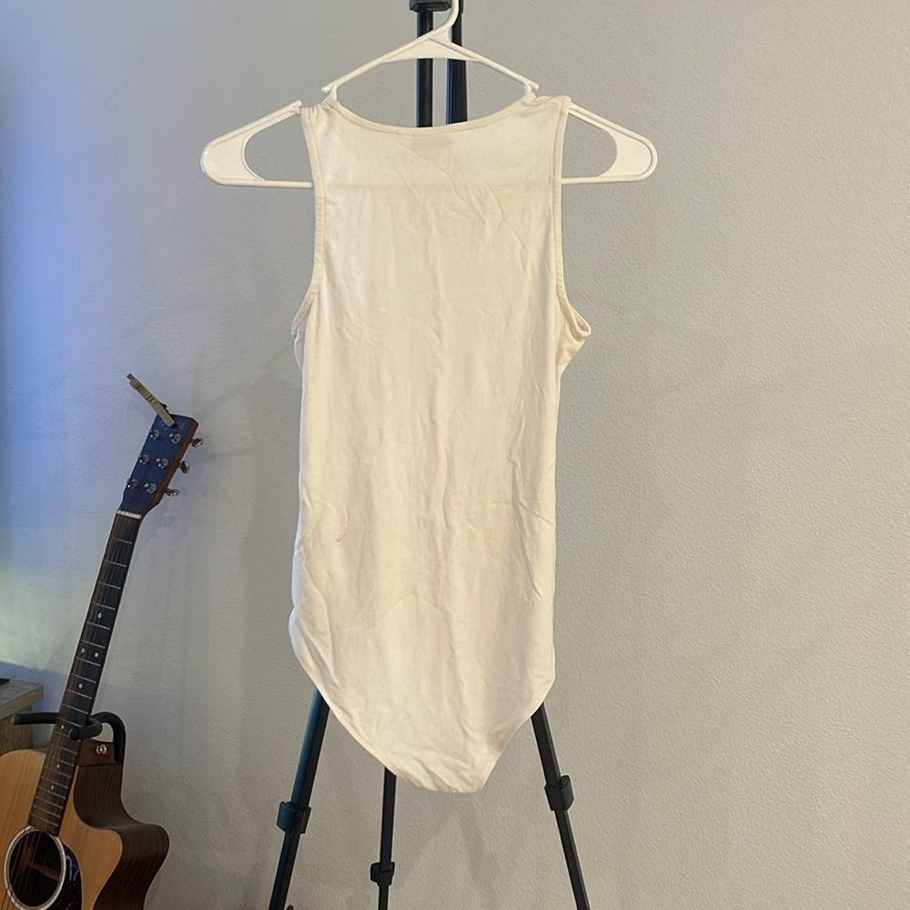 Mango White Ribbed Top - Picture 4 of 4